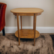 Oval side table with double top in wood - Art Deco style 1940