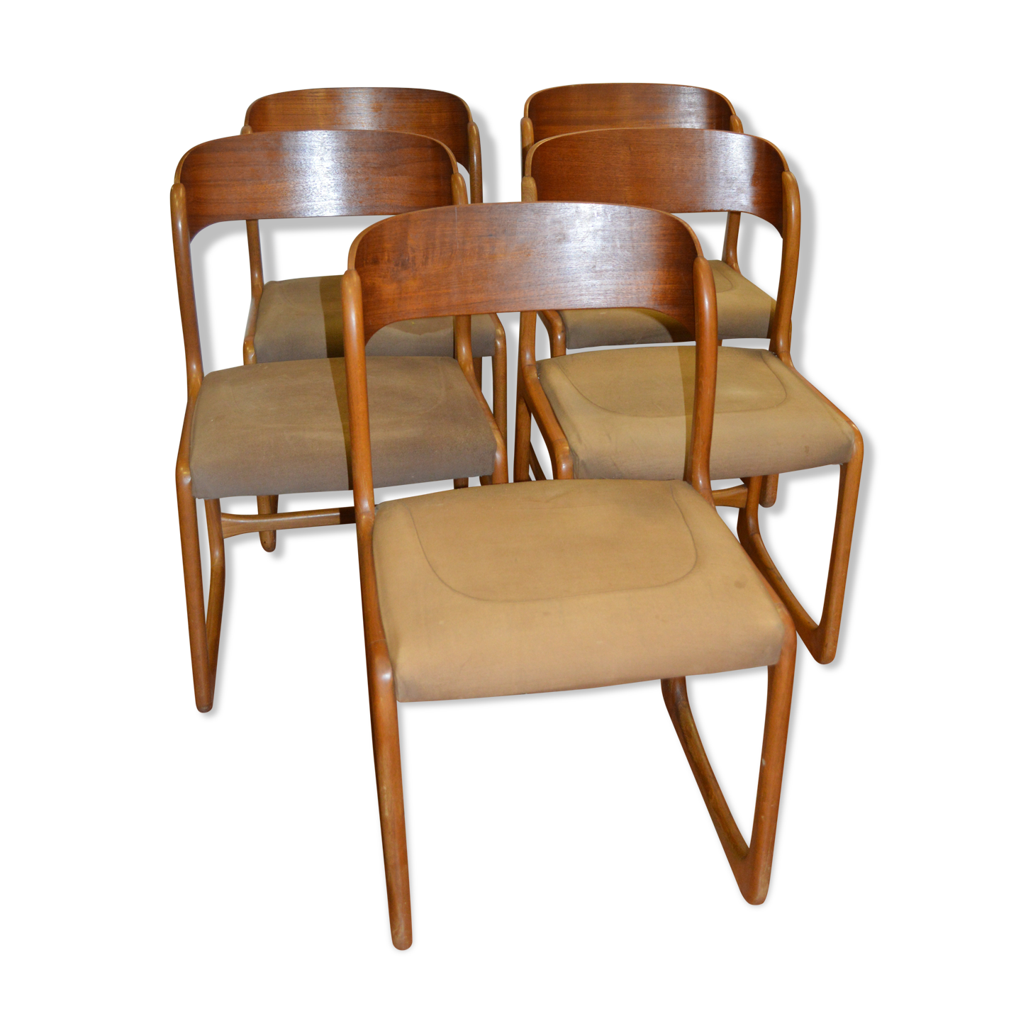 5 Baumann sled chairs