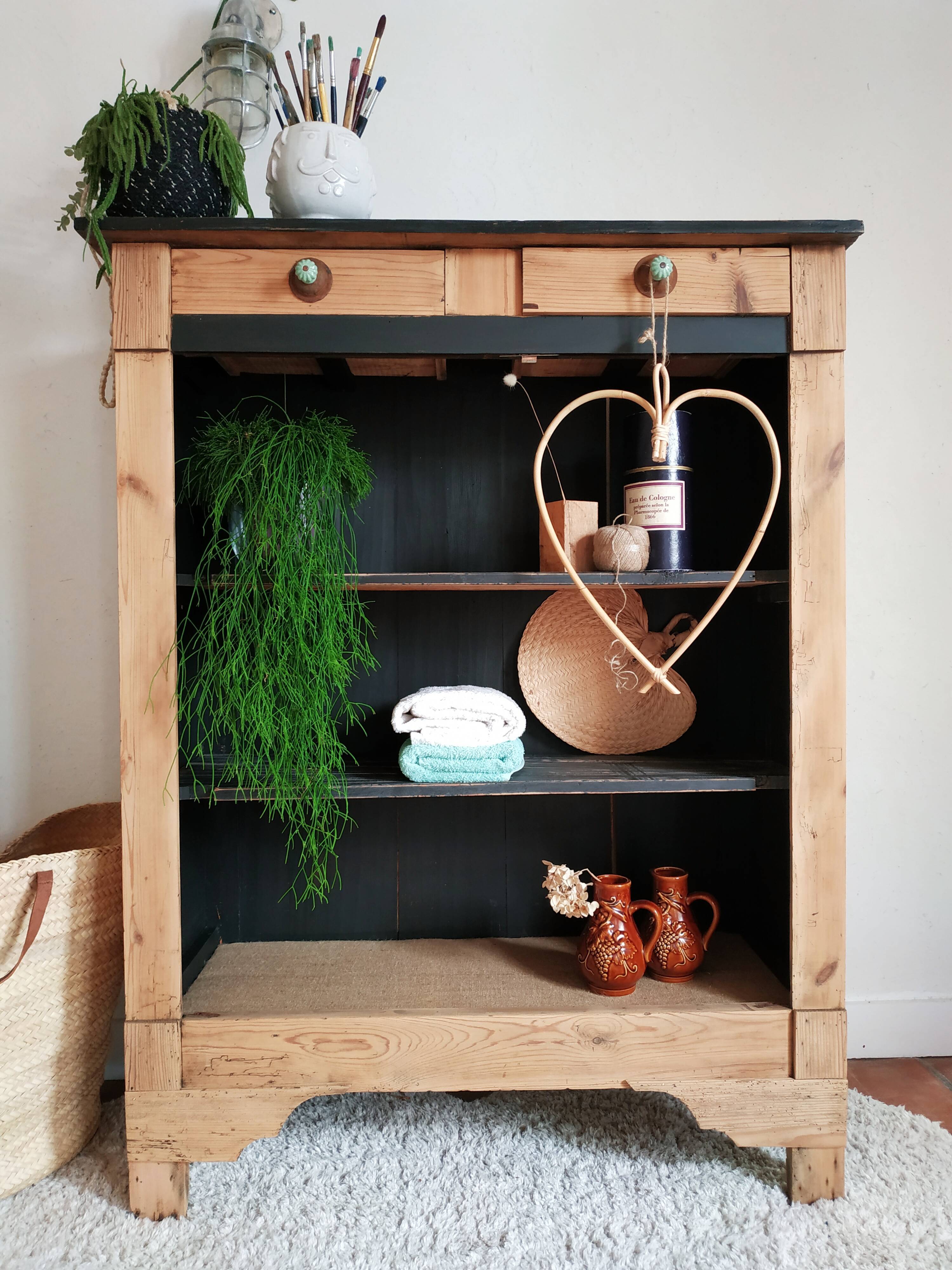 Library- croat in renovated old pitchpin