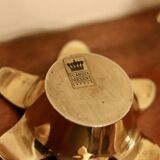 Trio of Mid-Century Swedish Brass Candle Holders by Scandia