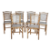 6 caned Napoleon III chairs