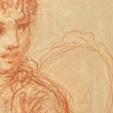 Blood portrait of a woman Period Napoleon I Early nineteenth century