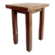 Spanish Baroque Oak Side Table or Stool, Wabi-Sabi Style, 18th C.