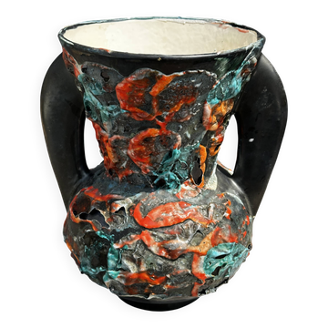 Vase amphore Rocaille, Fat Lava
