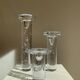 Set of three "Cool" glass candlesticks by Kosta Boda, Sweden, 1999