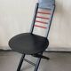Folding chair 80s red and black