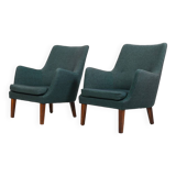 Rare Pair of AV-53 Easychairs by Arne Vodder 1953