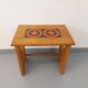 Vintage Guillerme and Chambron coffee and side table in solid oak and ceramic from the 50s and 60s