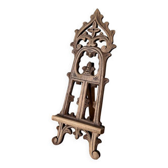 Small carved wooden easel