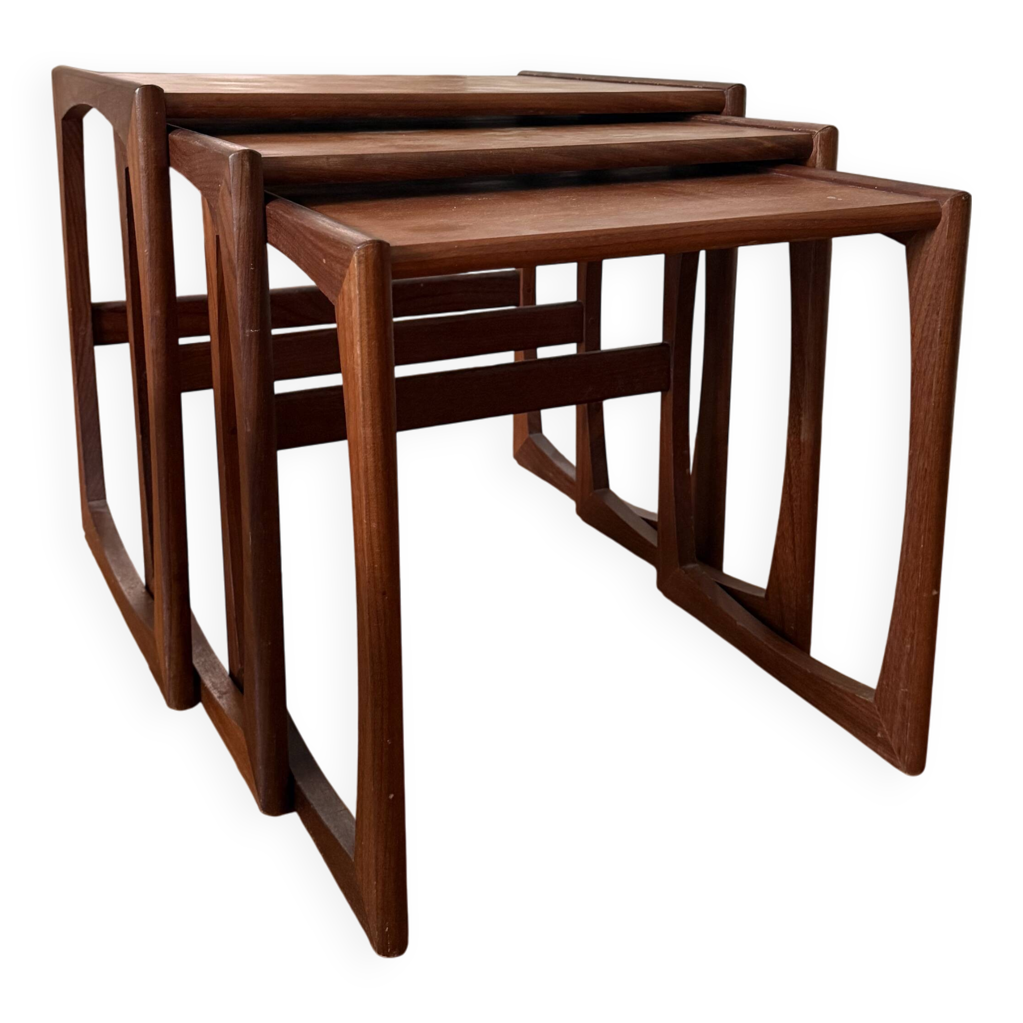 Set of 3 Scandinavian nesting tables from the 60s