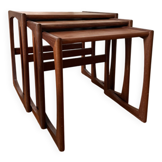 Lot de 3 tables gigognes scandinaves années 60