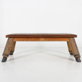 Industrial leather bench ca.1920