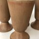 Set of 6 mugs mazagran in brown sandstone