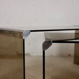 Nesting tables smoked glass by Gallotti & Radice