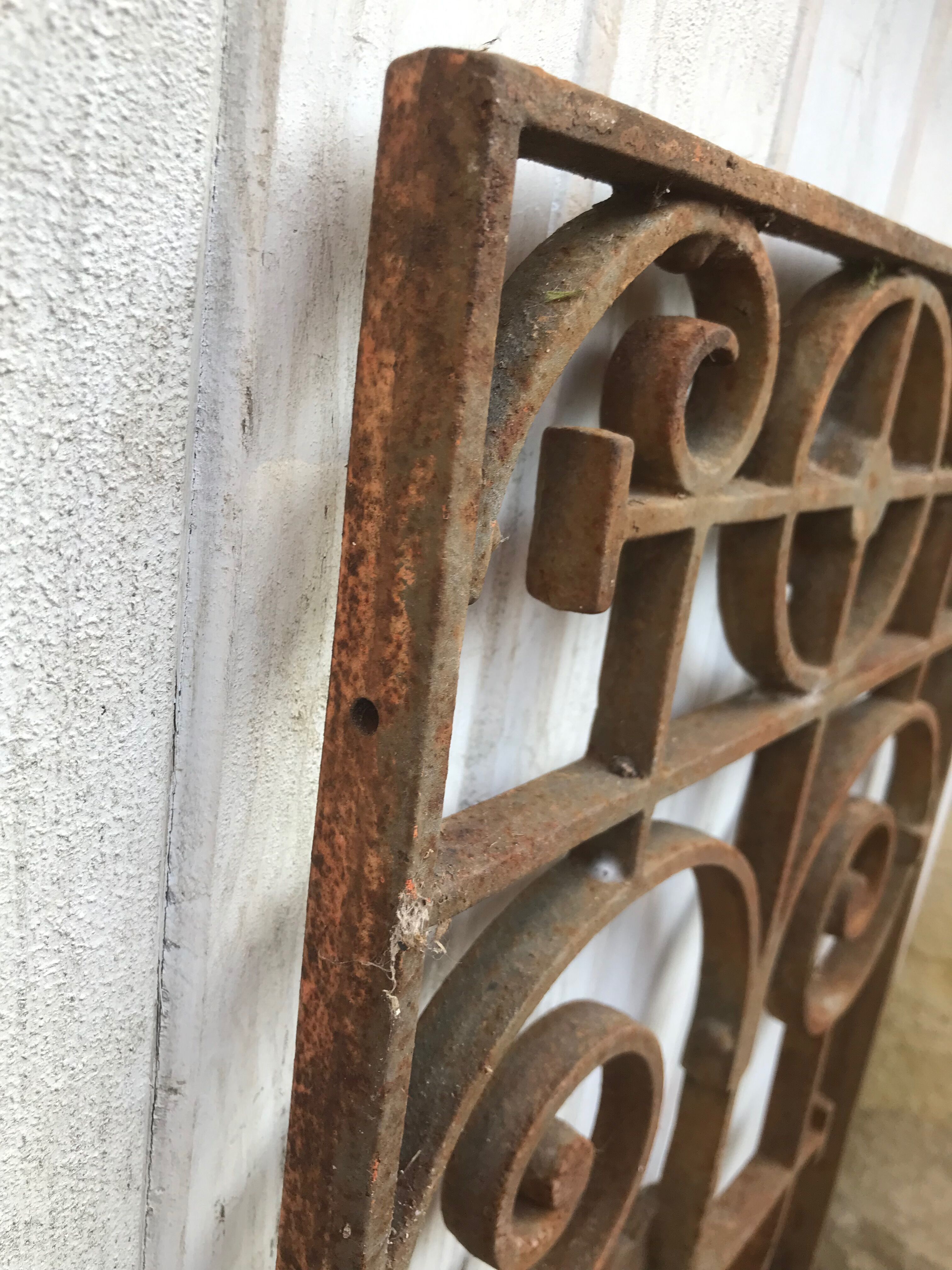 2 cast iron door grilles
