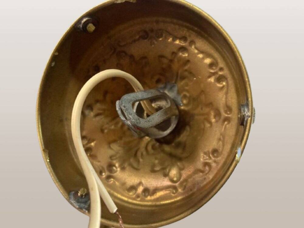 Ancienne lampe Art déco en verre, années 20