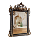 Old mirror Napoleon III black and gold