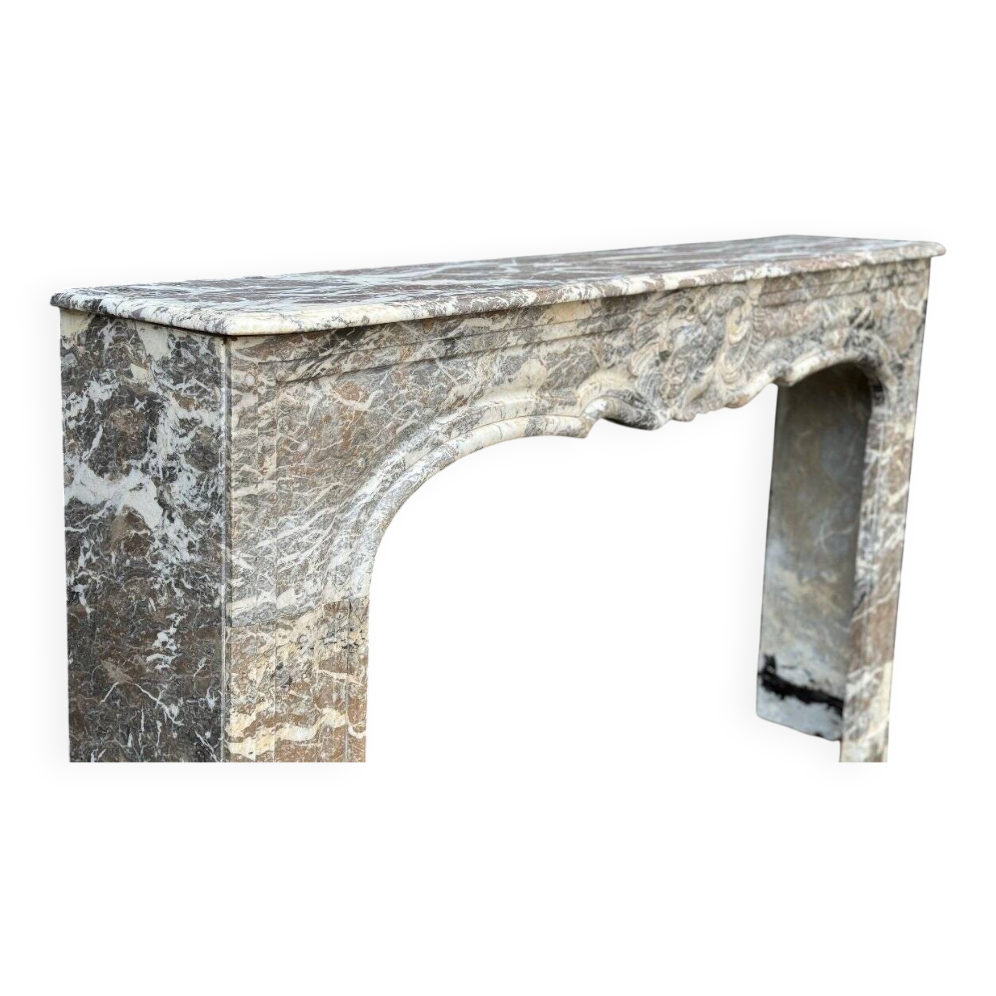 Regency Fireplace in Grey Ardennes Marble, 18th Century