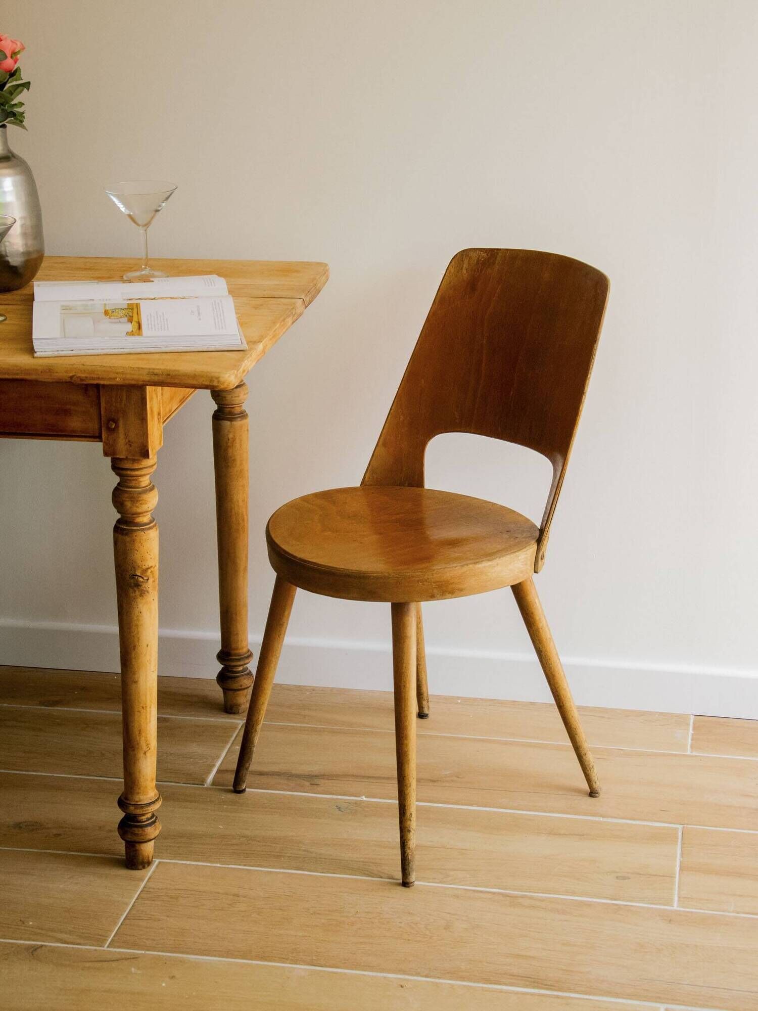 Baumann wooden bistro chair model Mondor