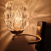 Pair of 1950s gold wall lights