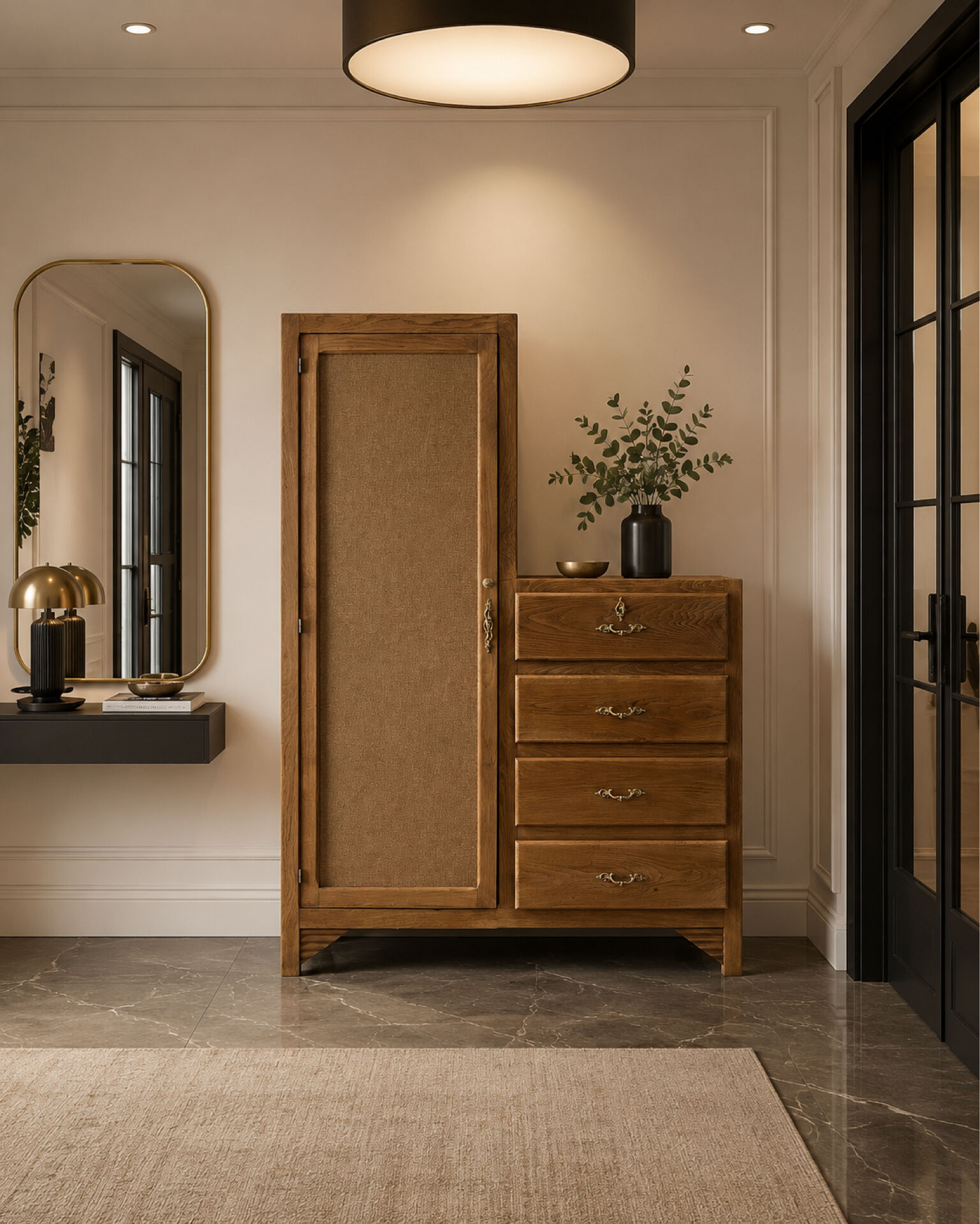 Asymmetrical wardrobe