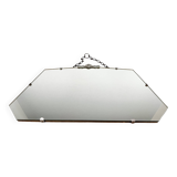 1950's French Wall Mirror with Chrome Fittings