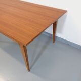 Vintage rustic scandinavian style dining table from 50s 60s in teak and oak