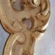 Miroir en bois et doré à la feuille doré