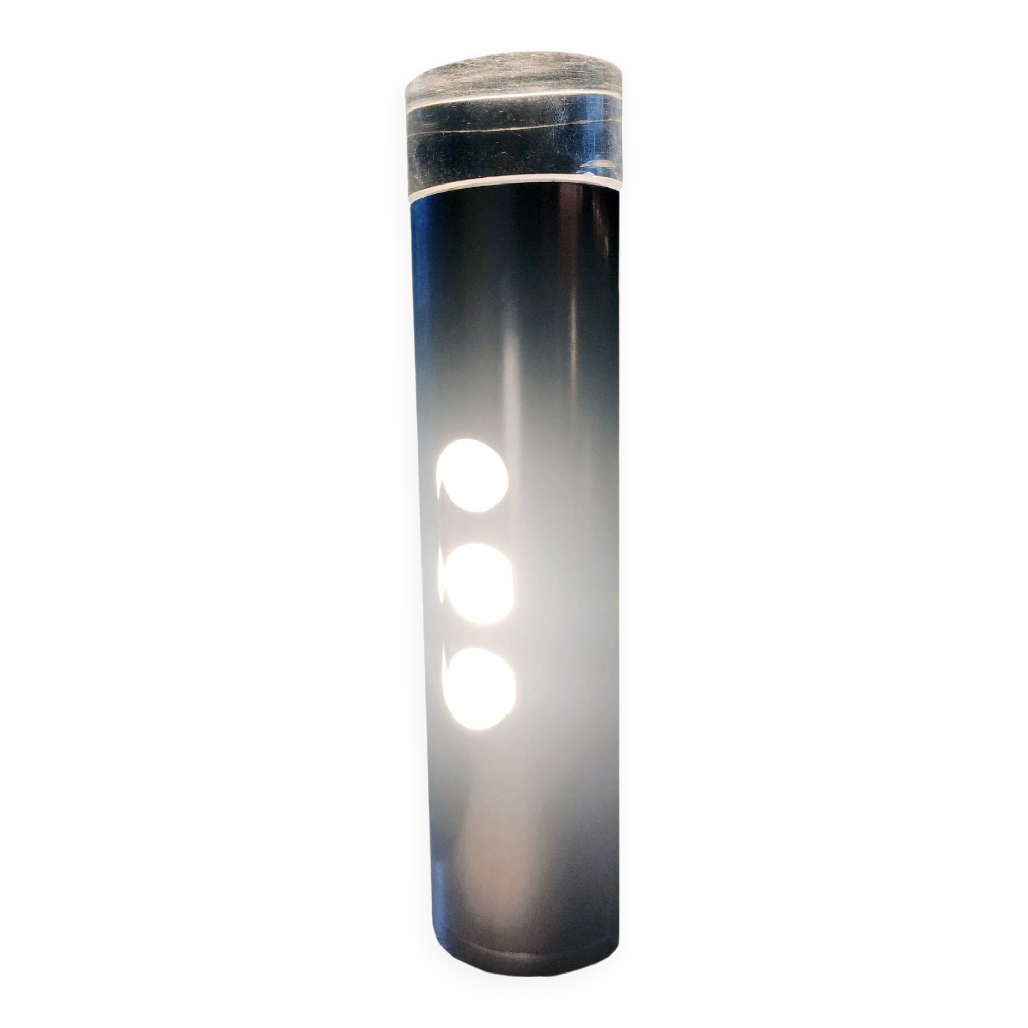 Vintage Cylindrical Lamp • Minimalist Totem • Space Age • 1970