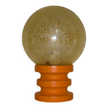 Turned wooden lamp from the 60s - 70s