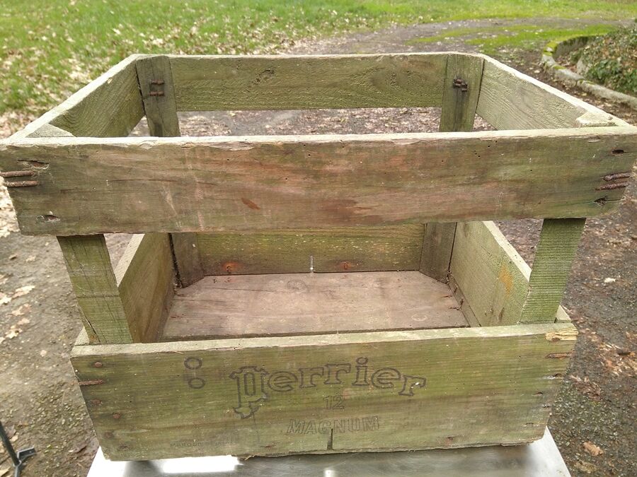 Old Perrier bottles box