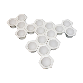Set of 17 Wall Lights Hexagon by Raak Amsterdam