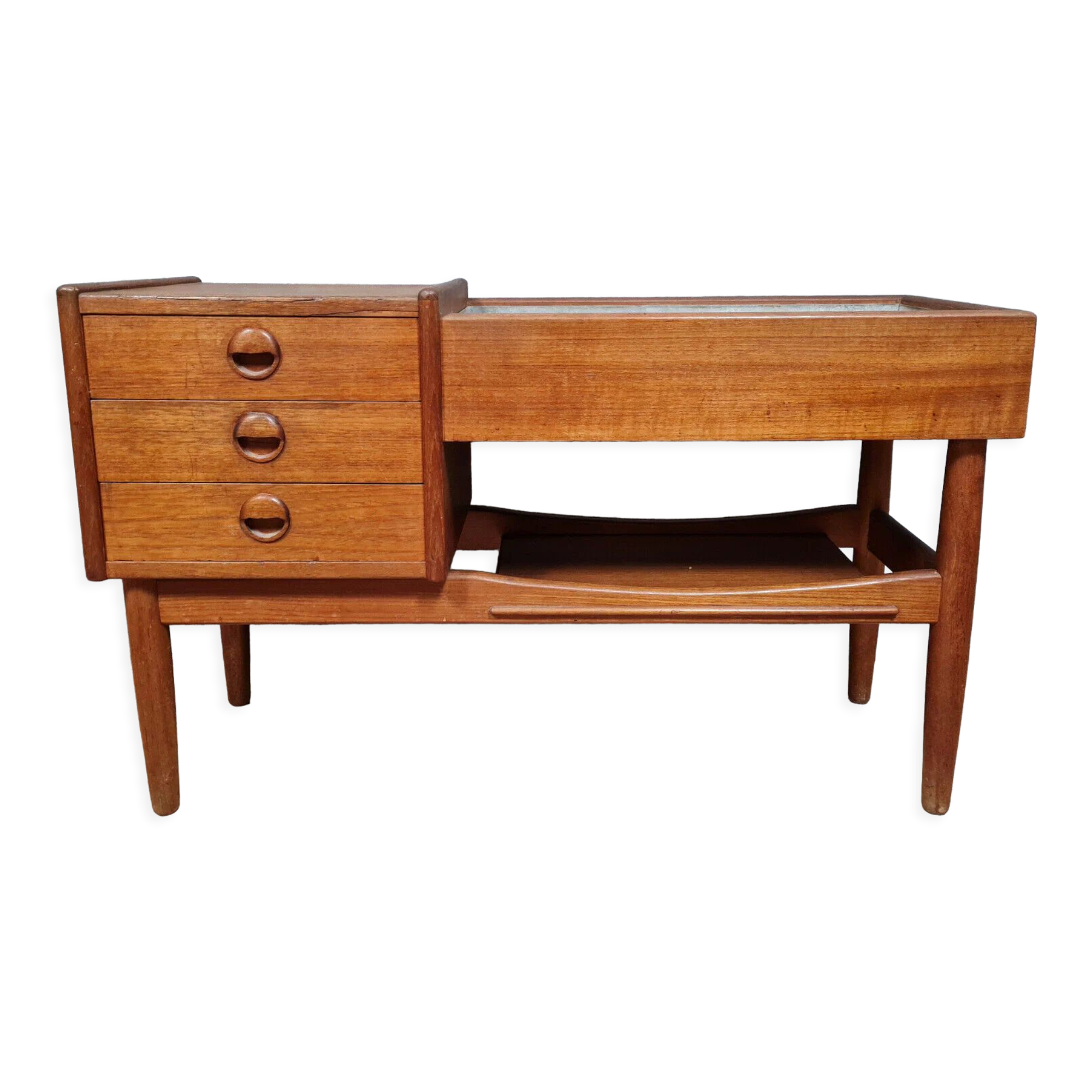 Scandinavian rosewood planter from Rio by Arne Wahl Iversen circa 1960