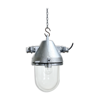 Silver cast aluminium explosion proof lamp, 1960