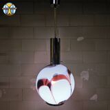 Vintage Italian design glass Carlo Moretti Murano pendant lamp