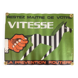 Ancienne affiche publicitaire automobile 75,5x57,5cm besserve 1970?