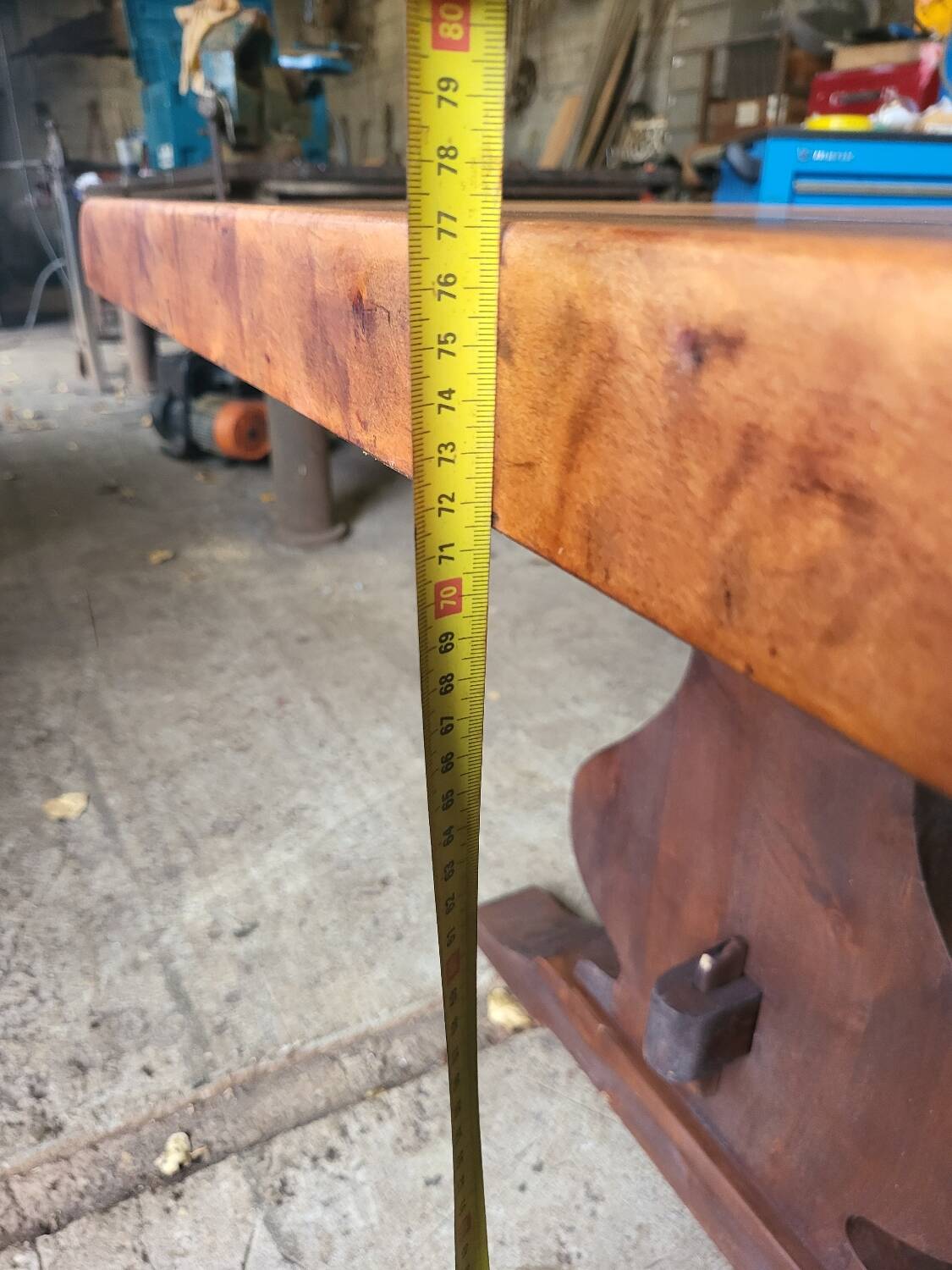 Large solid wood table – carefully restored – 200 x 80 cm