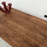 Table de ferme en pin 223 cm, années 70