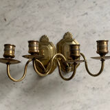 Brass wall candlesticks