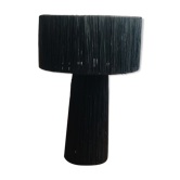 Lampe à poser de chevet minimaliste raphia noir