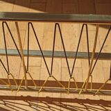 Gold metal wall coat rack