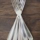 Set of 6 forks and 6 spoons in silver metal with punches