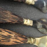 Set of 7 horn and wood spoons