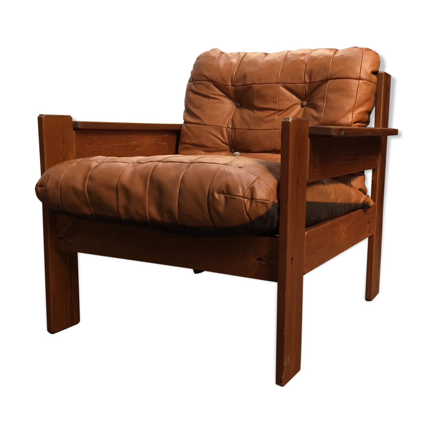 Scandinavian armchair in vintage pine