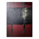 Belgian abstract painting, MACKOWIAK ERWIN "Tiss" painter oil on canvas, 1962