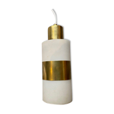 Vintage suspension lamp in opaline and brass