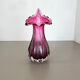 Multi-color pink floral Murano glass Sommerso vase italy, 1970s