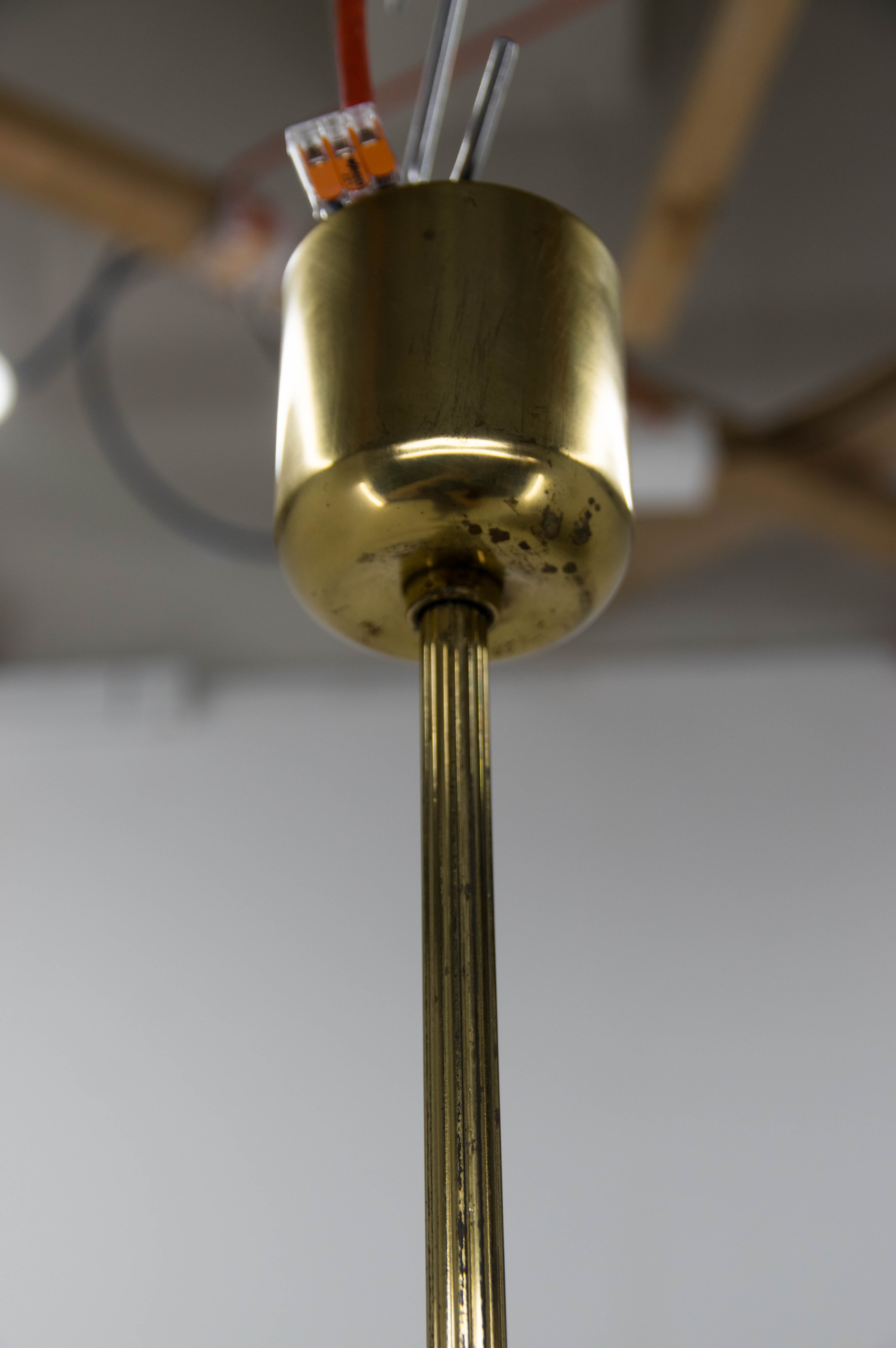 Art Deco Three-flamming Chandelier, 1940s