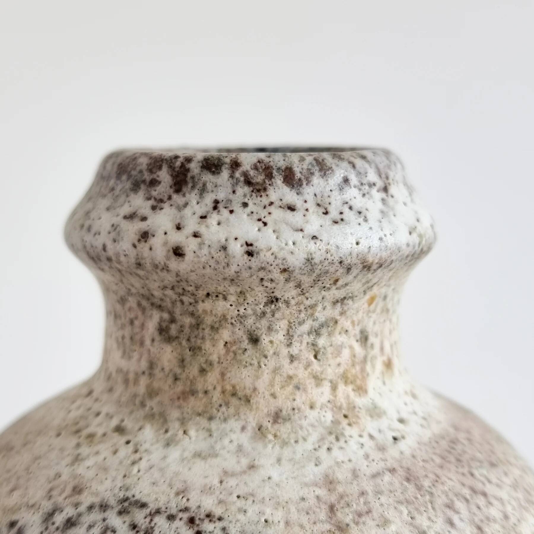 Ceramano vase with textured lava glaze