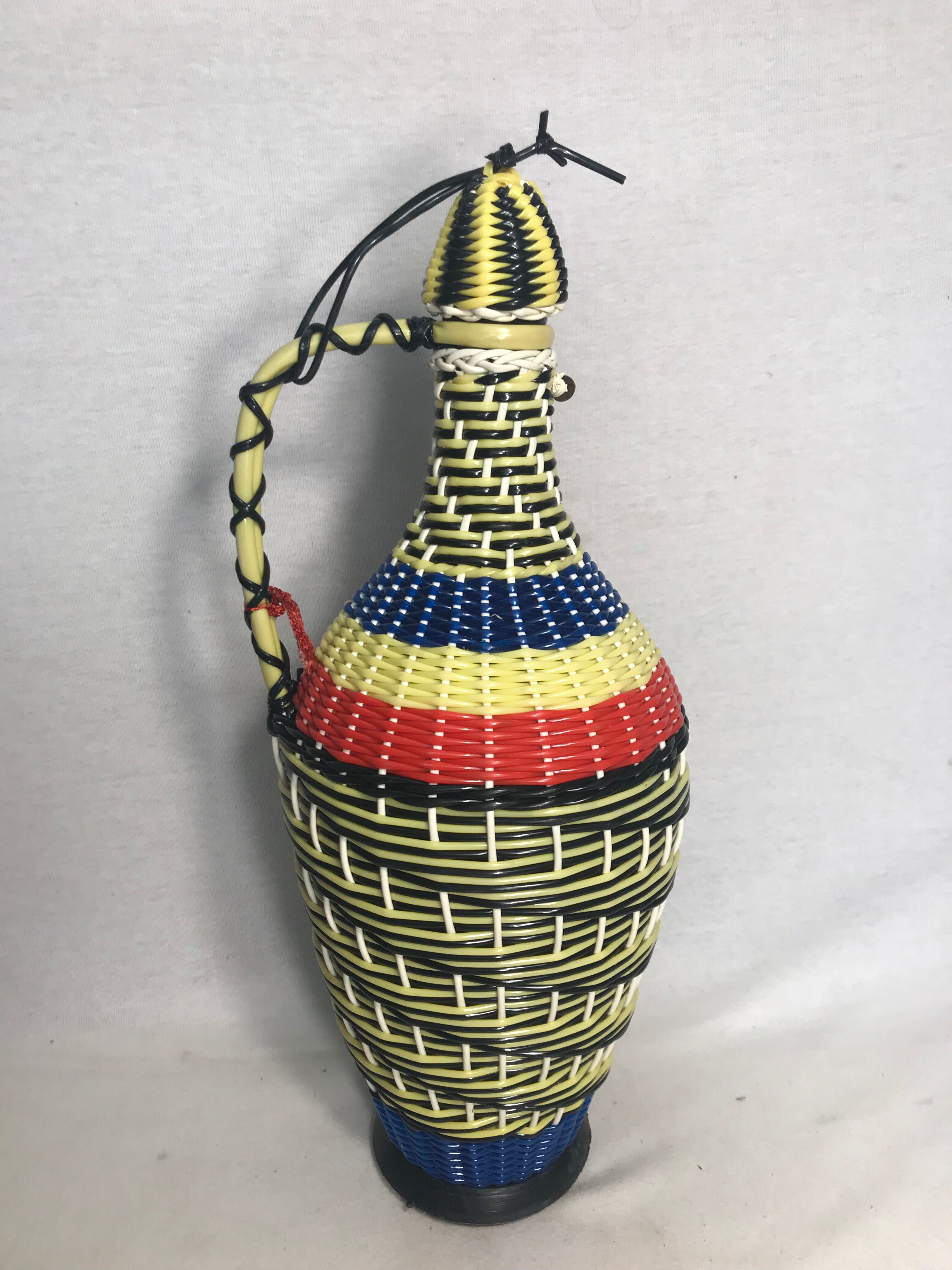 Old bottle glass + colors + cap vintage